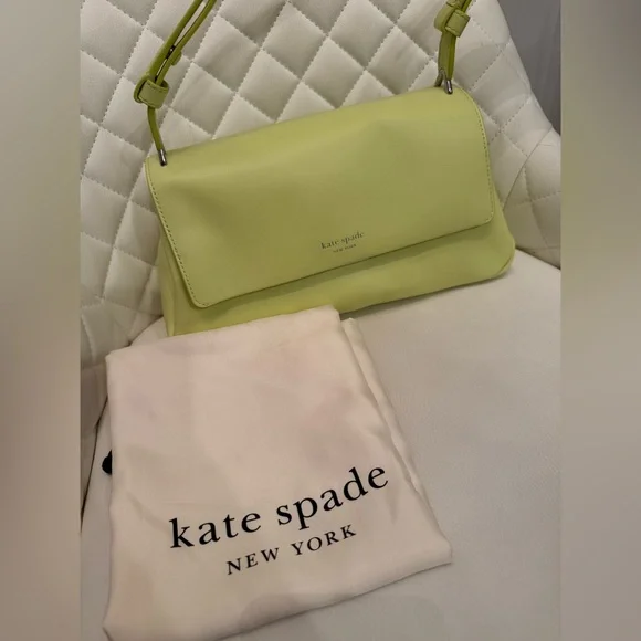 KATE SPADE NEW YORK green yellow grace convertible shoulder bag - Picture 7 of 7